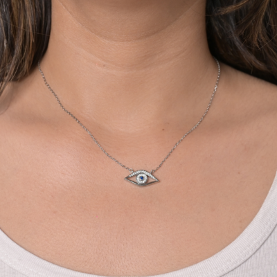 Silver Nazar Eye Pendant