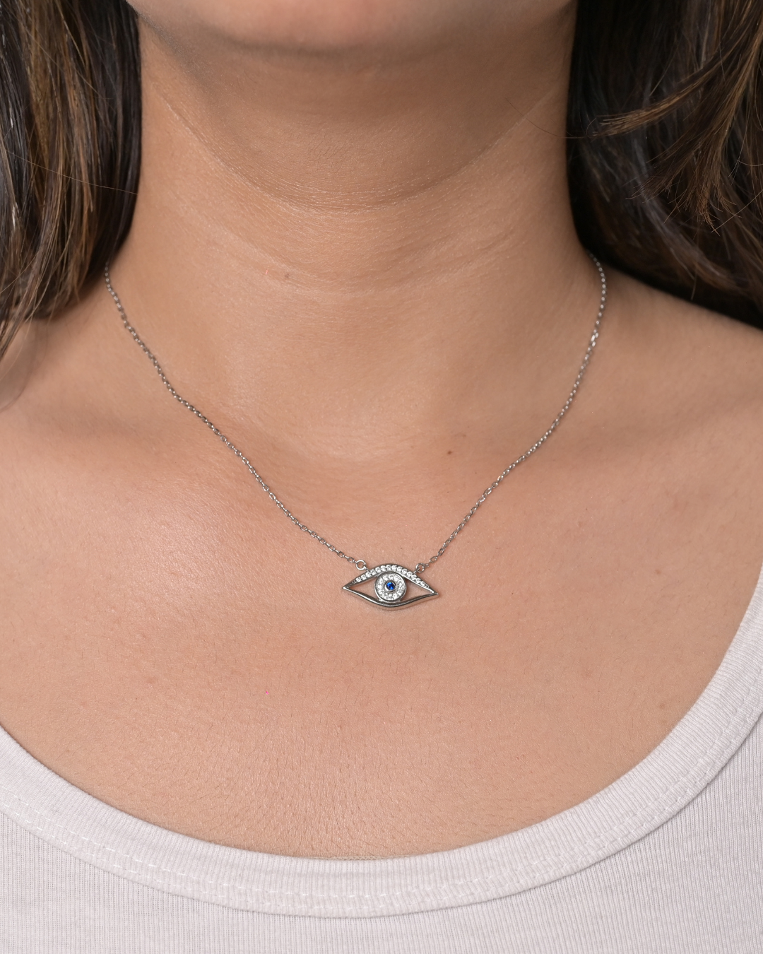 Silver Nazar Eye Pendant