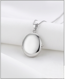 Engravable Heart Locket Necklace