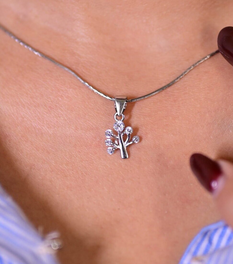 Tree of Life Silver Pendant & Earring Set