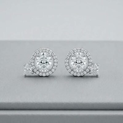 Pear Drop Zirconia Silver Studs