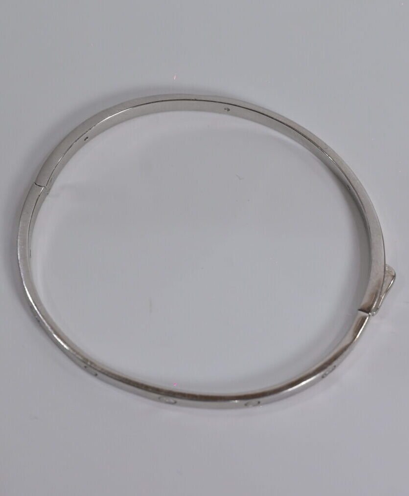 Classic Screw-Motif Silver Bracelet