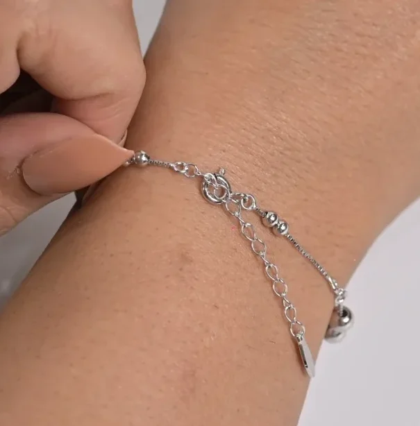 Dainty Butterfly Pave Silver Bracelet