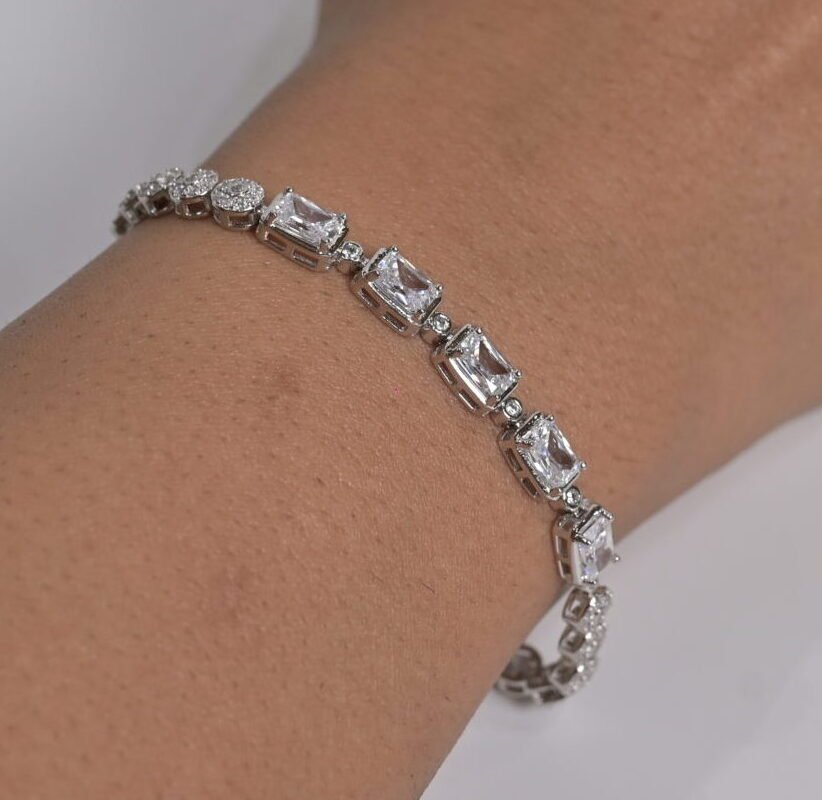 Classic Pave Cluster Tennis Bracelet