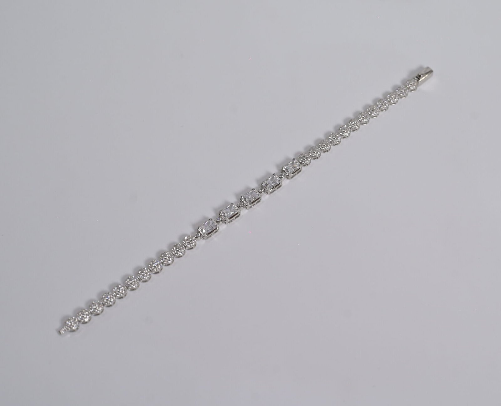 Classic Pave Cluster Tennis Bracelet