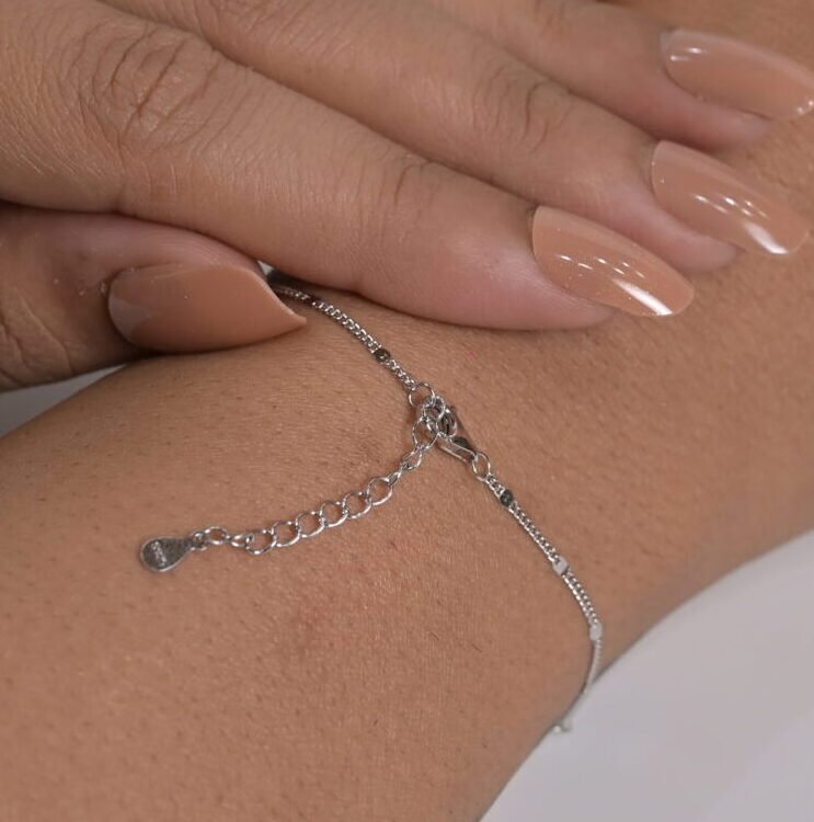 Double Butterfly Pave Silver Bracelet