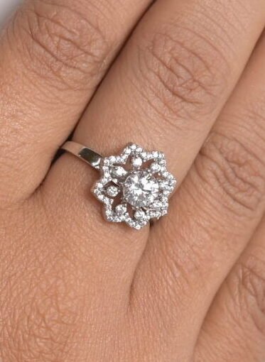 Radiant Floral Cluster Cocktail Ring