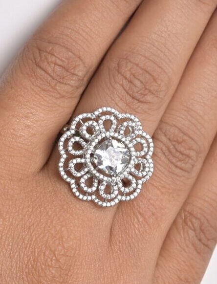 Majestic Lace Halo Cocktail Ring