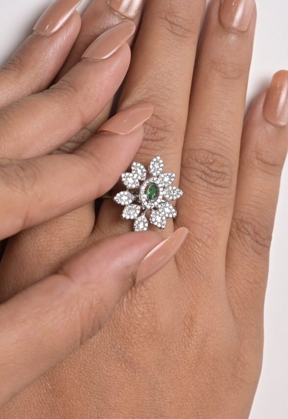 Majestic Marquise Floral Cocktail Ring