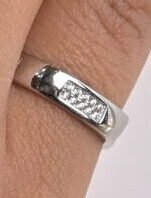 Sleek Engraved Silver Band Ring