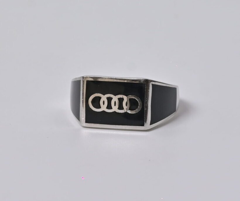 Executive Logo Signet Men's Silver Ring