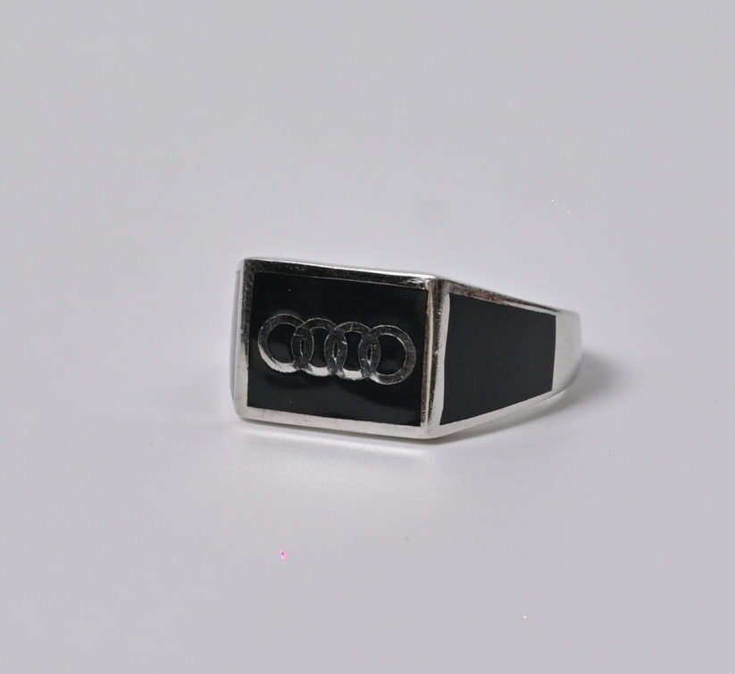 Executive Logo Signet Men's Silver Ring