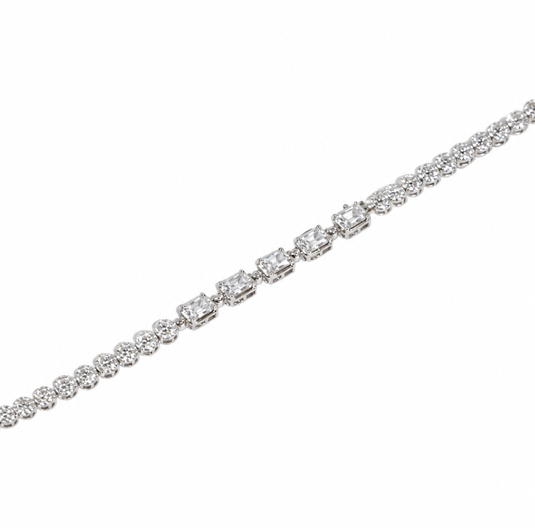 Classic Pave Cluster Tennis Bracelet