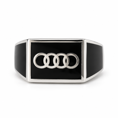Executive Logo Signet Men’s Silver Ring