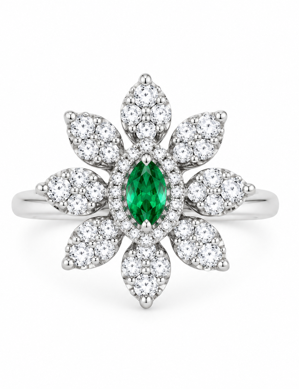 Majestic Marquise Floral Cocktail Ring