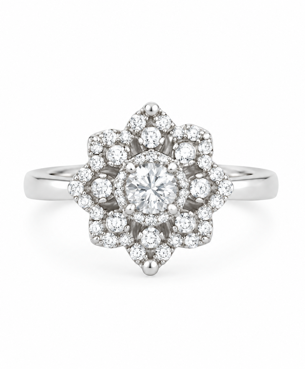 Radiant Floral Cluster Cocktail Ring
