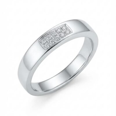 Sleek Engraved Silver Band Ring