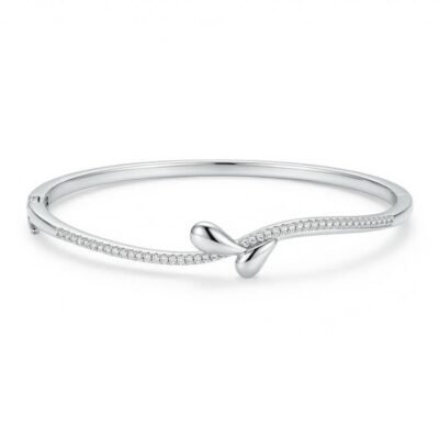 Graceful Vine CZ Silver Bracelet