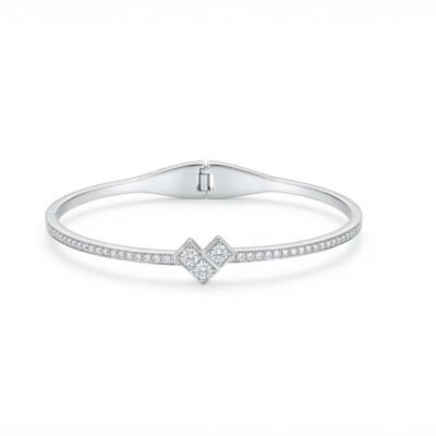 Sparkling Knot Silver Bracelet